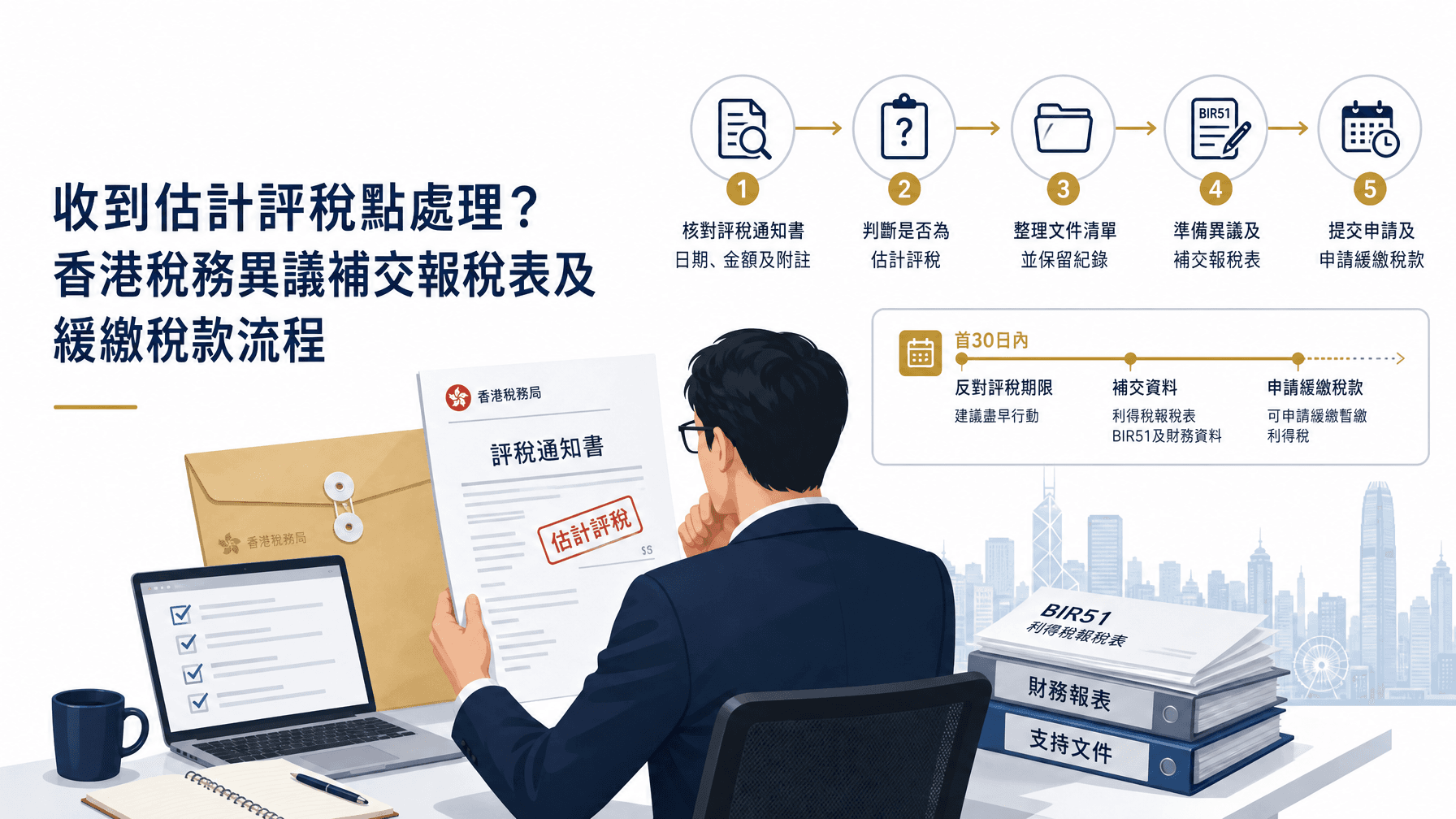 收到估計評稅點處理?香港稅務異議補交報稅表及緩繳稅款流程